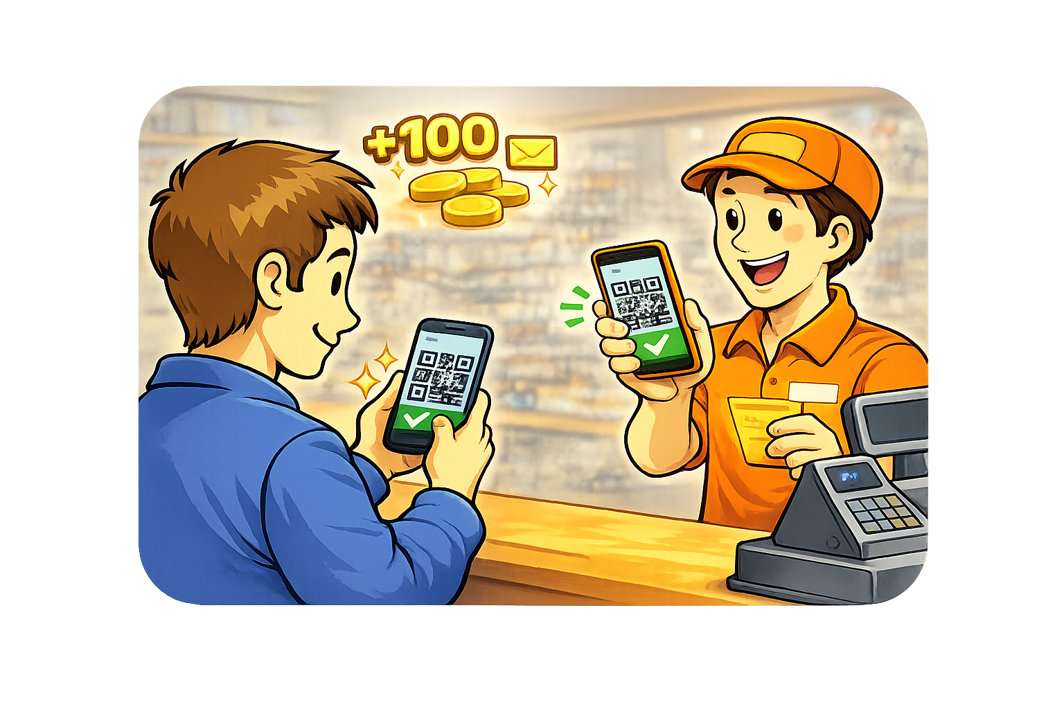 Acreditar puntos monedero digital